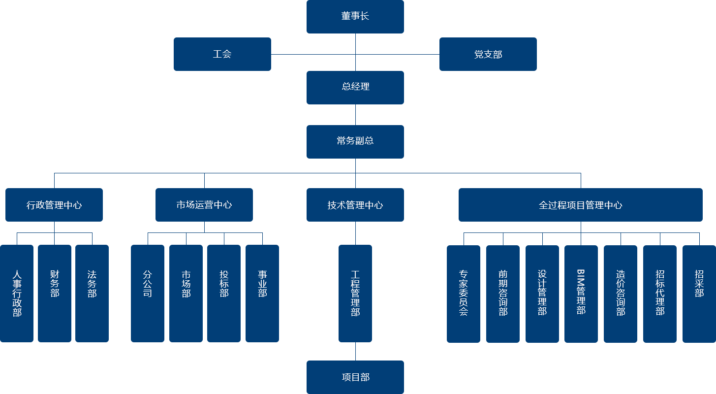 中基华工程管理集团组织架构